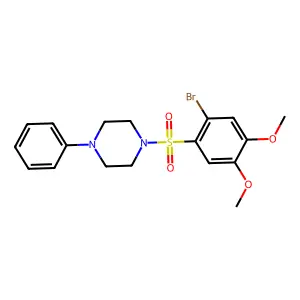 1-(2-bromo-4,5-dimethoxybenzenesulfonyl)-4-phenylpiperazine structure