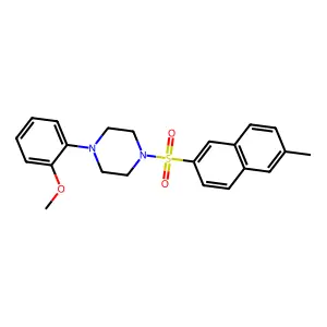 1-(2-methoxyphenyl)-4-(6-methylnaphthalen-2-yl)sulfonylpiperazine structure