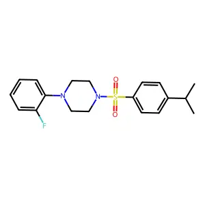 1-(2-fluorophenyl)-4-[(4-isopropylphenyl)sulfonyl]piperazine structure