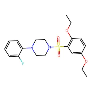 1-[(2,5-diethoxyphenyl)sulfonyl]-4-(2-fluorophenyl)piperazine structure