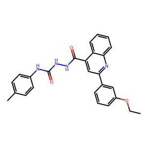 1-[[2-(3-ethoxyphenyl)quinoline-4-carbonyl]amino]-3-(4-methylphenyl)urea structure