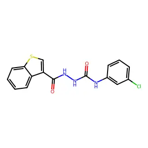 1-(1-benzothiophene-3-carbonylamino)-3-(3-chlorophenyl)urea structure