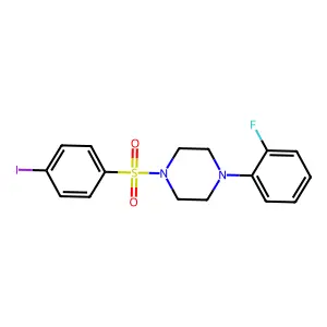 1-(2-fluorophenyl)-4-[(4-iodophenyl)sulfonyl]piperazine structure