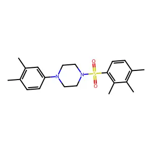1-(3,4-dimethylphenyl)-4-(2,3,4-trimethylbenzenesulfonyl)piperazine structure