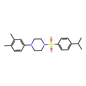 1-(3,4-dimethylphenyl)-4-[4-(propan-2-yl)benzenesulfonyl]piperazine structure