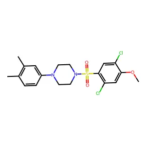 1-(2,5-dichloro-4-methoxybenzenesulfonyl)-4-(3,4-dimethylphenyl)piperazine structure