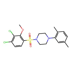 1-(3,4-dichloro-2-methoxyphenyl)sulfonyl-4-(2,5-dimethylphenyl)piperazine structure