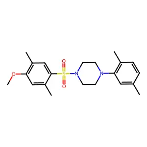 1-(2,5-dimethylphenyl)-4-(4-methoxy-2,5-dimethylbenzenesulfonyl)piperazine structure
