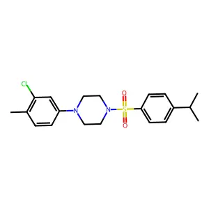 1-(3-chloro-4-methylphenyl)-4-[(4-isopropylphenyl)sulfonyl]piperazine structure
