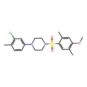 1-(3-chloro-4-methylphenyl)-4-(4-methoxy-2,5-dimethylbenzenesulfonyl)piperazine structure