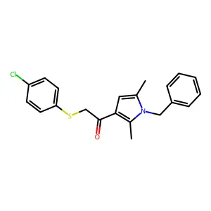 1-(1-benzyl-2,5-dimethyl-1H-pyrrol-3-yl)-2-[(4-chlorophenyl)sulfanyl]ethanone structure