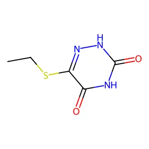 1,2,4-triazine-3,5(2h,4h)-dione, 6-(ethylthio)- structure
