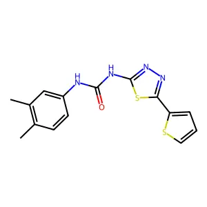 1-(3,4-dimethylphenyl)-3-[5-(thiophen-2-yl)-1,3,4-thiadiazol-2-yl]urea structure
