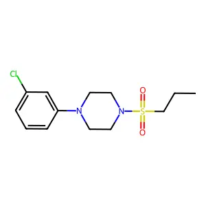 1-(3-chlorophenyl)-4-(propylsulfonyl)piperazine structure