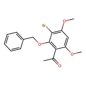 1-[3-Bromo-4,6-dimethoxy-2-(phenylmethoxy)phenyl]ethanone structure