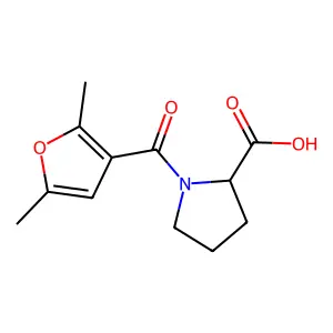 1-(2,5-Dimethyl-furan-3-carbonyl)-pyrrolidine-2-carboxylic acid structure