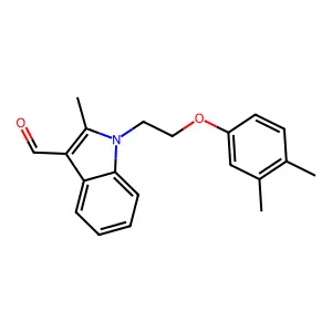 1-[2-(3,4-dimethylphenoxy)ethyl]-2-methyl-1H-indole-3-carbaldehyde structure
