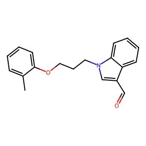1-[3-(2-methylphenoxy)propyl]-1H-indole-3-carbaldehyde structure