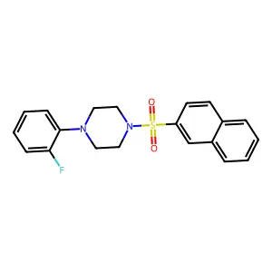 1-(2-fluorophenyl)-4-naphthalen-2-ylsulfonylpiperazine structure