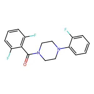 1-(2,6-difluorobenzoyl)-4-(2-fluorophenyl)piperazine structure