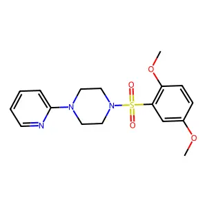 1-(2,5-dimethoxyphenyl)sulfonyl-4-pyridin-2-ylpiperazine structure