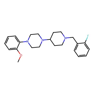 1-[1-[(2-fluorophenyl)methyl]piperidin-4-yl]-4-(2-methoxyphenyl)piperazine structure