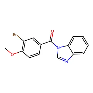 1-(3-bromo-4-methoxybenzoyl)-1H-benzimidazole structure