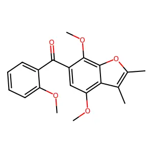 (4,7-dimethoxy-2,3-dimethyl-1-benzofuran-6-yl)-(2-methoxyphenyl)methanone structure