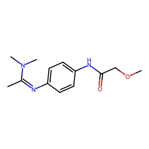 N-[4-[1-(dimethylamino)ethylideneamino]phenyl]-2-methoxyacetamide structure