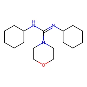 N,N'-dicyclohexylmorpholine-4-carboximidamide structure