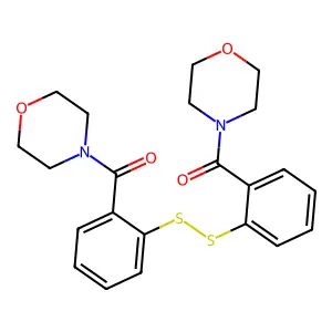 [2-[[2-(morpholine-4-carbonyl)phenyl]disulfanyl]phenyl]-morpholin-4-ylmethanone structure