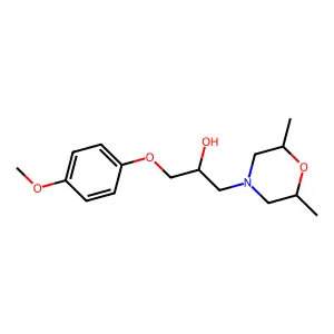 1-(2,6-Dimethyl-4-morpholinyl)-3-(4-methoxyphenoxy)-2-propanol structure