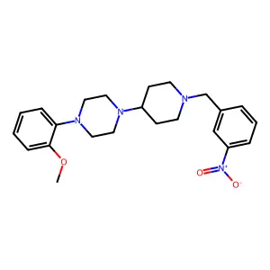 1-(2-methoxyphenyl)-4-[1-[(3-nitrophenyl)methyl]piperidin-4-yl]piperazine structure