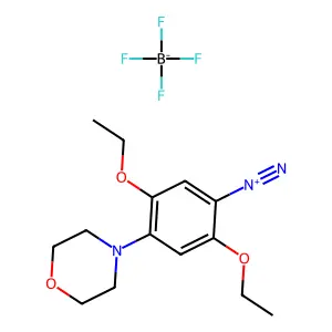 2,5-Diethoxy-4-morpholinobenzenediazonium tetrafluoroborate structure