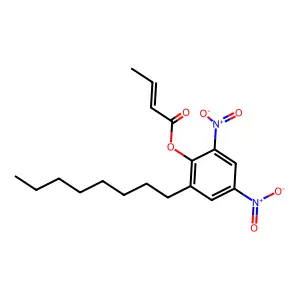 2,4-Dinitro-6-octylphenyl crotonate structure