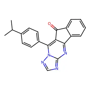 10-(4-isopropylphenyl)-9H-indeno[1,2-d][1,2,4]triazolo[1,5-a]pyrimidin-9-one structure