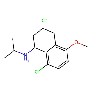 [(1S)-8-chloro-5-methoxy-1,2,3,4-tetrahydronaphthalen-1-yl]-propan-2-ylazanium chloride structure