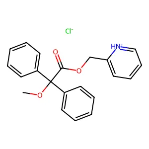 pyridin-1-ium-2-ylmethyl 2-methoxy-2,2-diphenylacetate chloride structure