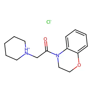 1-(2,3-dihydro-1,4-benzoxazin-4-yl)-2-piperidin-1-ium-1-ylethanone chloride structure