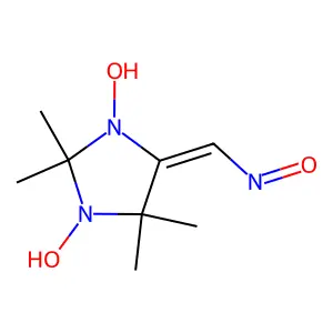 1,3-dihydroxy-2,2,4,4-tetramethyl-5-(nitrosomethylidene)imidazolidine structure