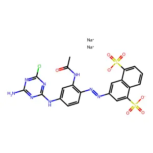 Compound C21H15ClN8Na2O7S2 structure