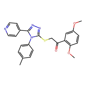 1-(2,5-dimethoxyphenyl)-2-{[4-(4-methylphenyl)-5-(pyridin-4-yl)-4H-1,2,4-triazol-3-yl]sulfanyl}ethanone structure