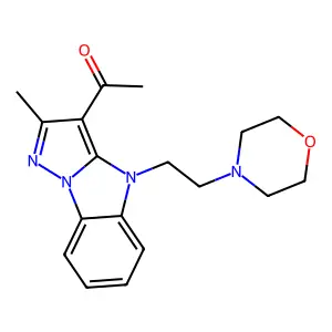 1-[2-methyl-4-(2-morpholin-4-ylethyl)pyrazolo[1,5-a]benzimidazol-3-yl]ethanone structure