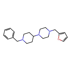1-(1-benzylpiperidin-4-yl)-4-(furan-2-ylmethyl)piperazine structure