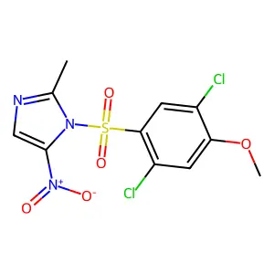 1-(2,5-dichloro-4-methoxyphenyl)sulfonyl-2-methyl-5-nitroimidazole structure
