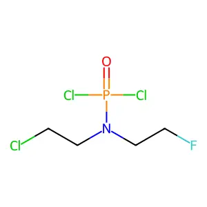 N-(2-chloroethyl)-N-dichlorophosphoryl-2-fluoroethanamine structure