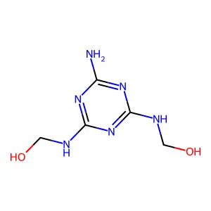 [[4-amino-6-(hydroxymethylamino)-1,3,5-triazin-2-yl]amino]methanol structure