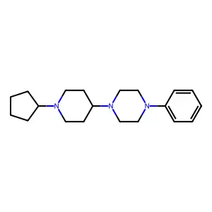 1-(1-cyclopentylpiperidin-4-yl)-4-phenylpiperazine structure