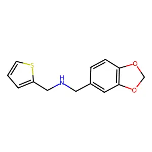 1-(1,3-benzodioxol-5-yl)-N-(thiophen-2-ylmethyl)methanamine structure