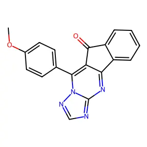 10-(4-methoxyphenyl)-9H-indeno[1,2-d][1,2,4]triazolo[1,5-a]pyrimidin-9-one structure
